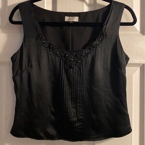 Tahari Arthur S Levine Silk Satin Cropped Top Size 6P